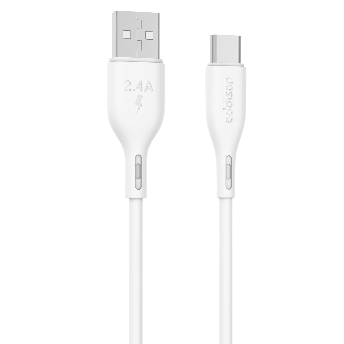 Addison ADS-CC19 USB to TypeC Kablolu 2.4A USB Beyaz Araç Şarj Cihazı