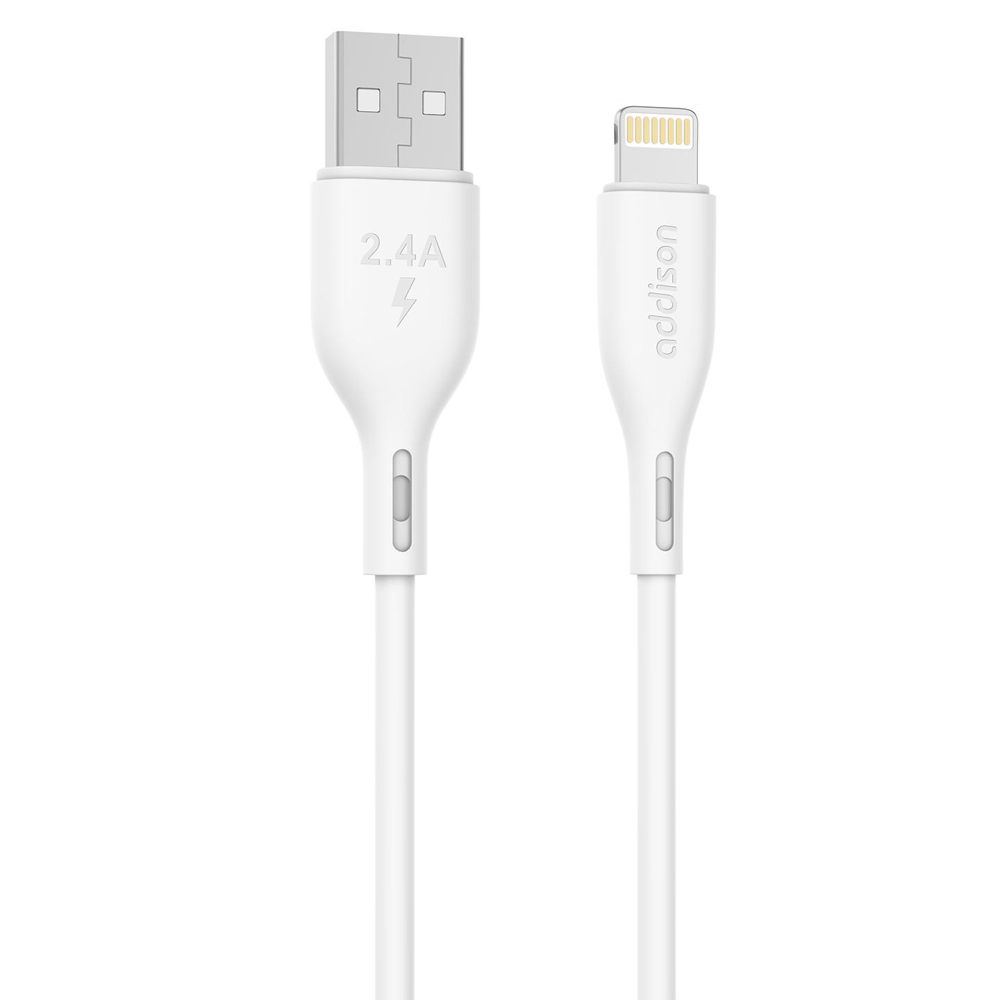 Addison ADS-CC20 USB to Lightning Kablolu 2.4A USB Beyaz Araç Şarj Cihazı