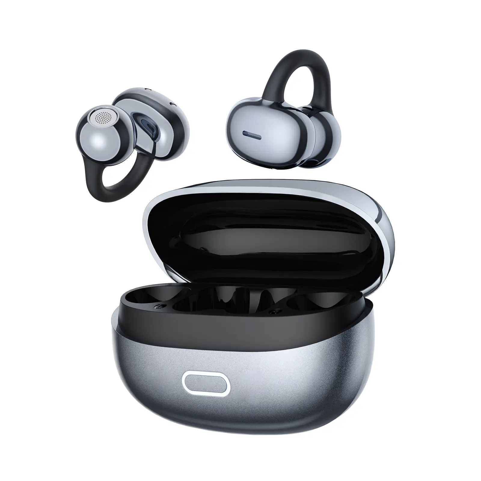 OWS4 Open-Ear Ultra Hafif Klips Tasarımlı Bluetooth 6.0 Kablosuz Kulaklık Siyah IPX5 Suya Dayanıklı ENC Mikrofonlu HD Görüşme Özellikli